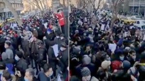 احتجاج معيشي للإطفائيين في طهران