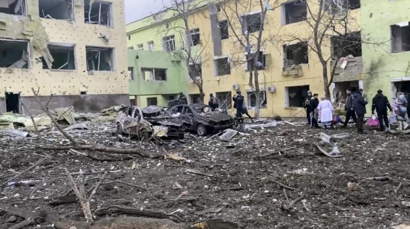 إصابة 17 شخصاً بقصف روسي على مستشفى للأطفال في ماريوبول