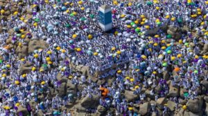 الحجاج يقفون على صعيد عرفات لأداء الركن الأعظم