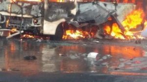 21 قتيلاً في انفجار استهدف حافلة مجندين بريف دمشق