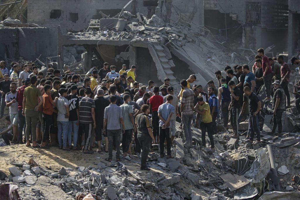 Search operations following airstrikes on Al Falouja, Gaza