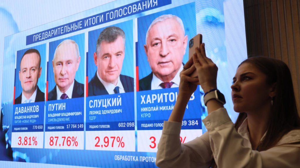 بوتين يفوز بانتخابات الرئاسة في روسيا بعد حصوله على 87.3% من الأصوات