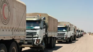 سوريا: قافلة مساعدات غذائية وإغاثية تتجه من دمشق للسويداء