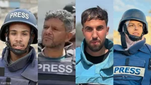 فيديو.. مقتل 20 بينهم 5 صحفيين وعدد من المسعفين بقصف على غزة
