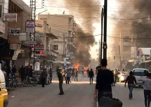 انفجاران يهزان مدينة القامشلي بريف الحسكة في شمال شرق سوريا